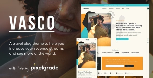 Vasco – A Daring WordPress Travel Blog Theme